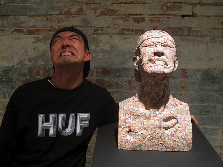 New Recycled Skateboard Deck Sculptures by Haroshi