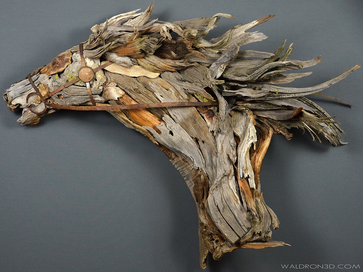Sinuous Animal Sculptures Made Out of Foraged Wood and Metal Scraps