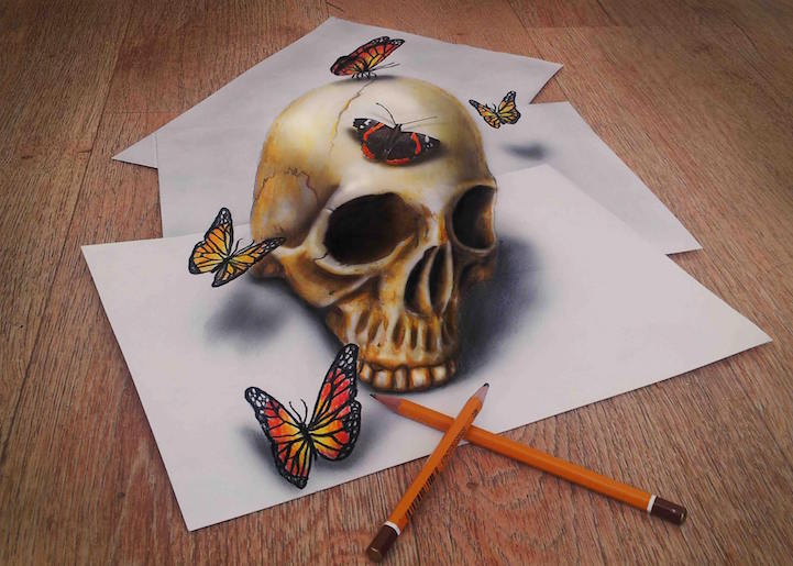 Awesome 3D Notepad Art is Actually Flat