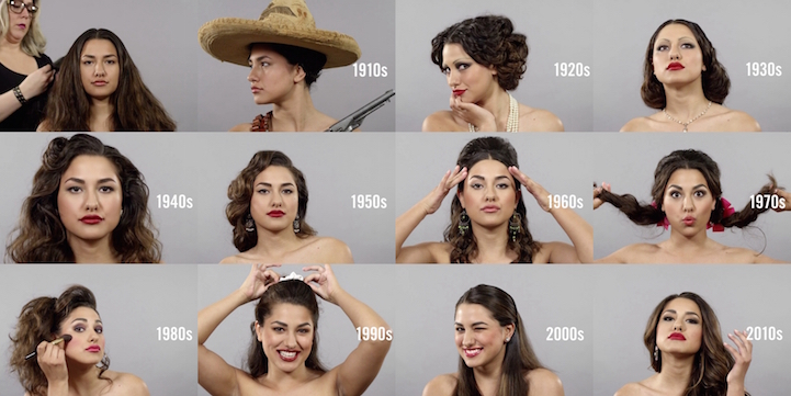 Changing Beauty, Hairstyles, and Makeup Over 100 Years in Mexico