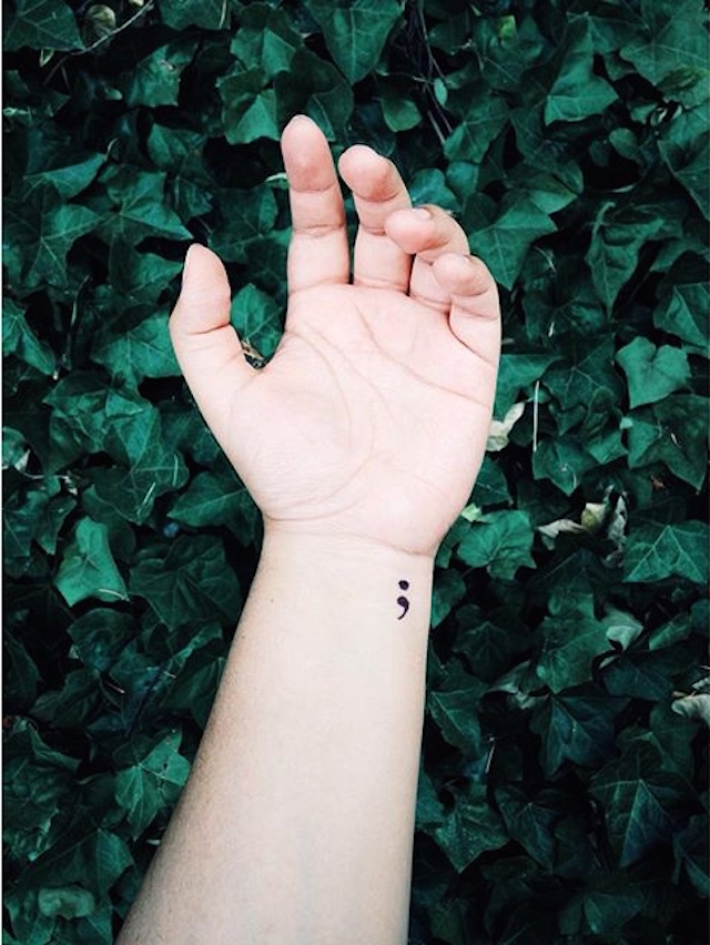 Tattoos of Semicolons Offer Love and Hope to Those Struggling with ...