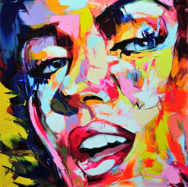 New Electrifying Palette Knife Portraits by Franoise Nielly
