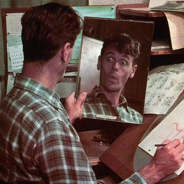 reference face to how draw from Their in Reflections Disney Animators Mirrors Study to