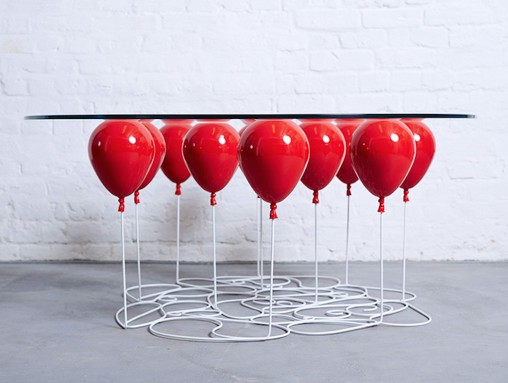Playful Coffee Table Creates The Illusion That It S Held Up By