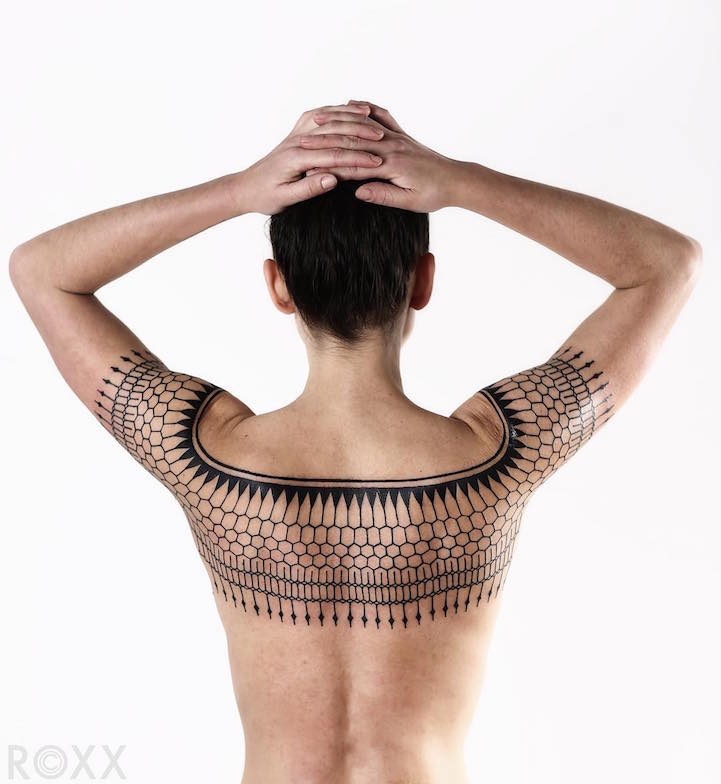 Geometric Cyberpunk Tattoo Idea  BlackInk