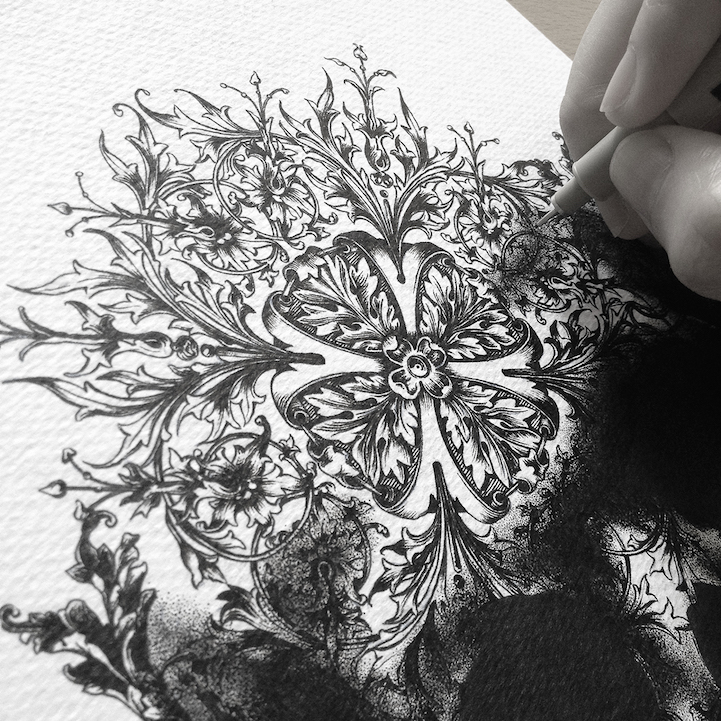 Exquisite Pen Drawings Created with Thousands of Tiny Dots