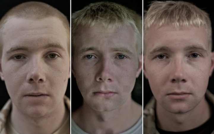 Perbandingan wajah 14 tentara sebelum & sesudah perang, merinding