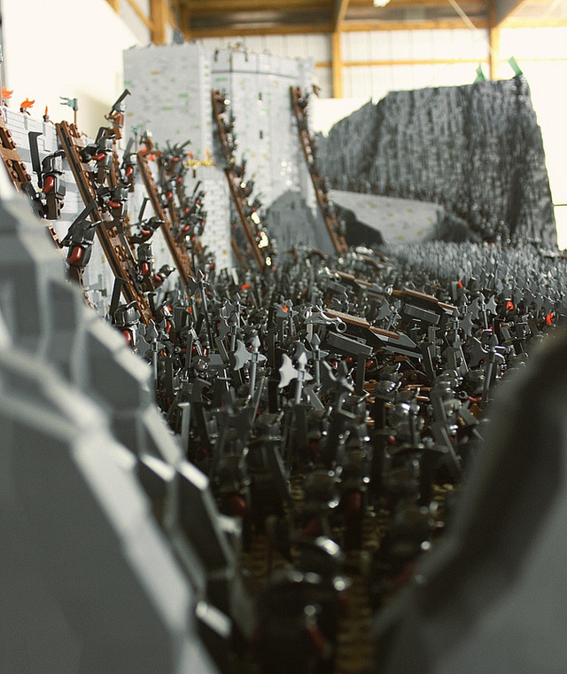 batalla de helm's deep lego señor de los anillos