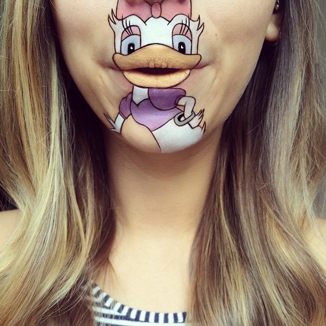 daisy duck laura jenkinson lip art cartoon character makeup mouth lipstick