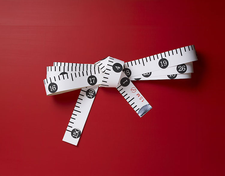 Paper Skillfully Transformed Into Measuring Tape
