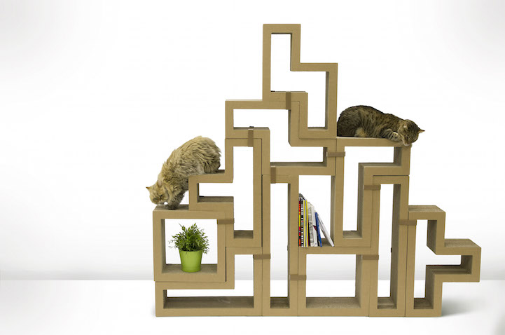 Fun Tetris Like Furniture Pieces Let You Build Your Own Cat Tower