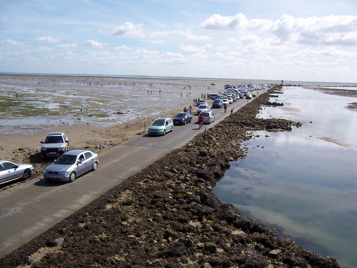 Passage du Gois Carretera en Francia Inundada