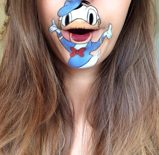 daisy duck face painting