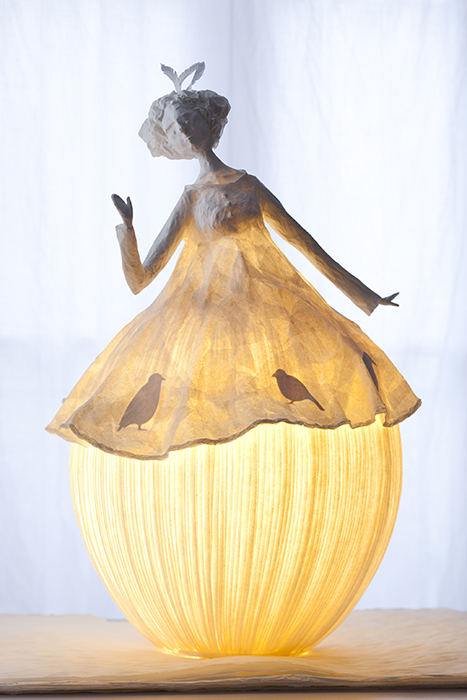Figurative Papier-Mâché Lamp Sculptures Illuminate a Room with Ethereal  Elegance
