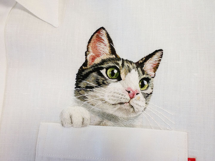 Artist Hiroko Kubota Embroiders Popular Internet Cats on Shirts at the  Request of Her Son — Colossal