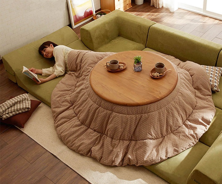 japanese living room kotatsu