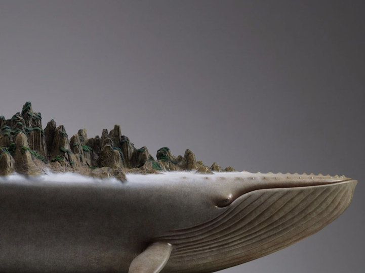 whales sculptures by ruilin wang