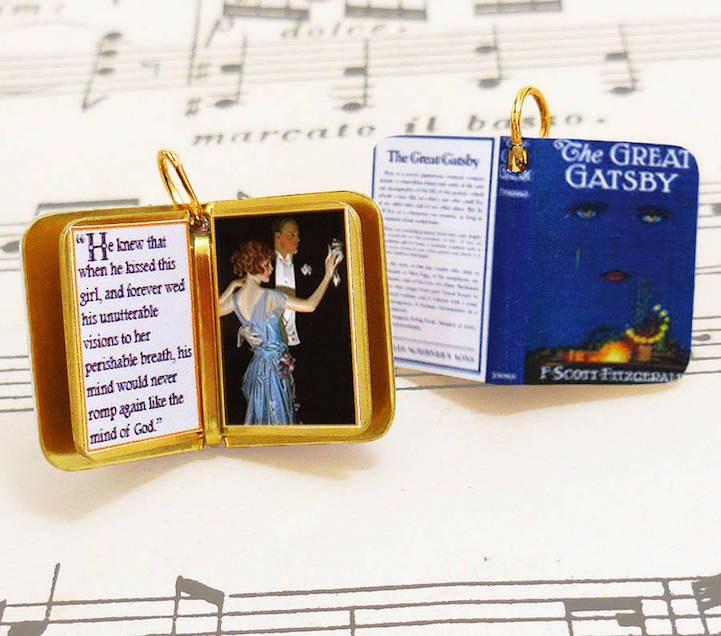 Miniature Book Charms  Book jewelry, Miniature books, Book necklace