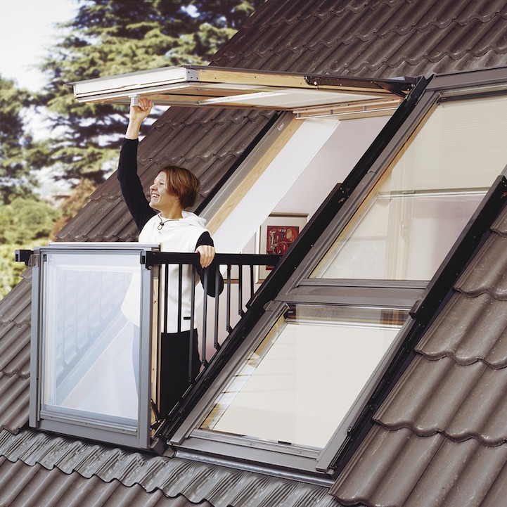 Innovative Skylight Window Easily Transforms into Rooftop Balcony