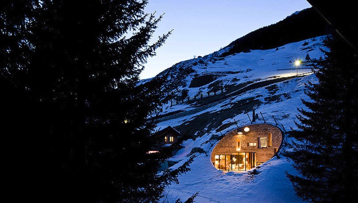 Modern Villa Built Inside a Mountain