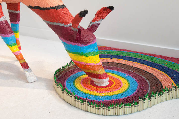 Colorful, Nature-Inspired Sculptures Made Out of Crayons