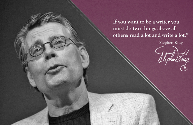Quotes of famous writers. Stephen King handwriting. Great writers.