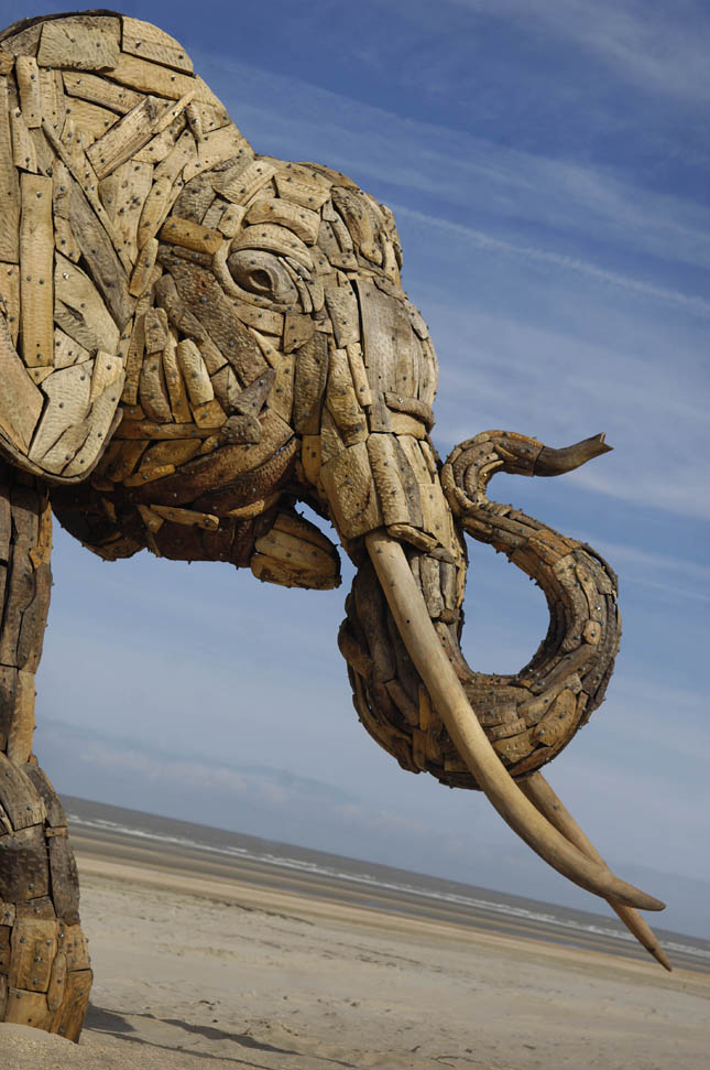 Majestic Driftwood Elephant Sculptures