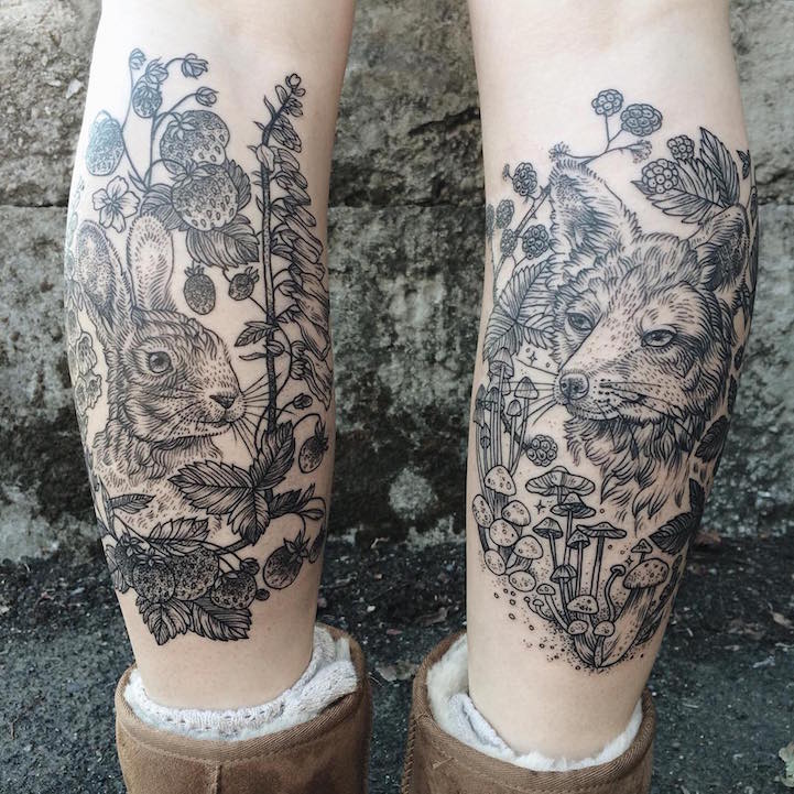 Half-Sleeve Tattoos Cover Arms in Mythical Landscape Illustrations, My  Modern Met