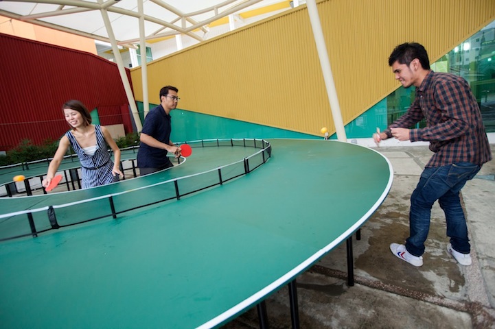 Ping Pong Completely Reimagined With, Round Ping Pong Table