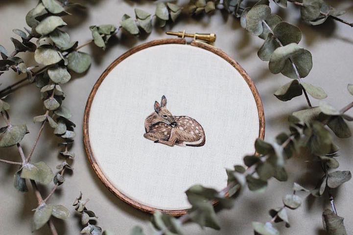 Embroidered Animal Portraits Crafted with Meticulous Impressionist ...
