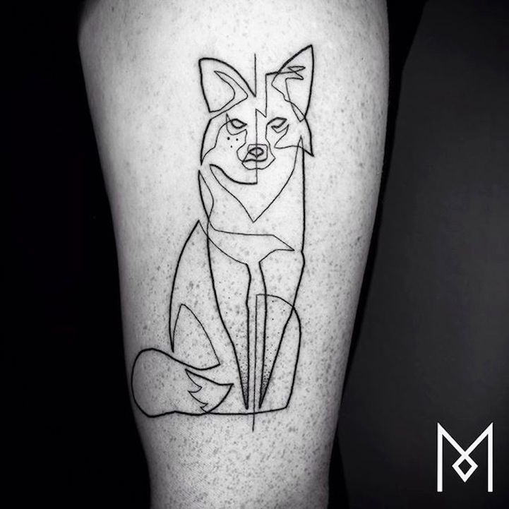 Minimalism: Single Line Tattoos by Artist Mo Ganjiby - Art Urbane