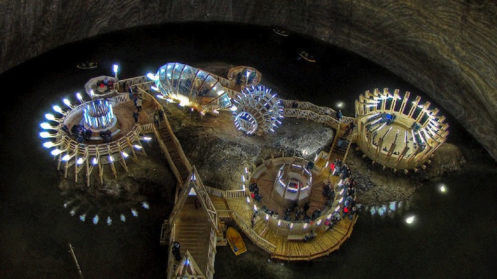 Old Romania Salt Mines Converted Into 370ft Deep Museum
