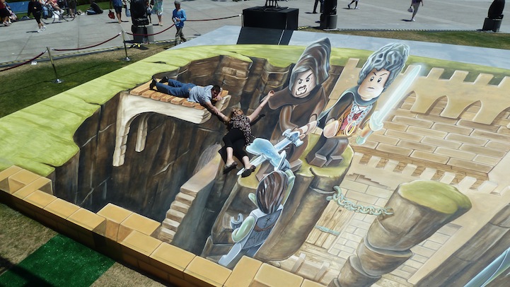 LEGO Lord of the Rings Optical Illusion Street Painting