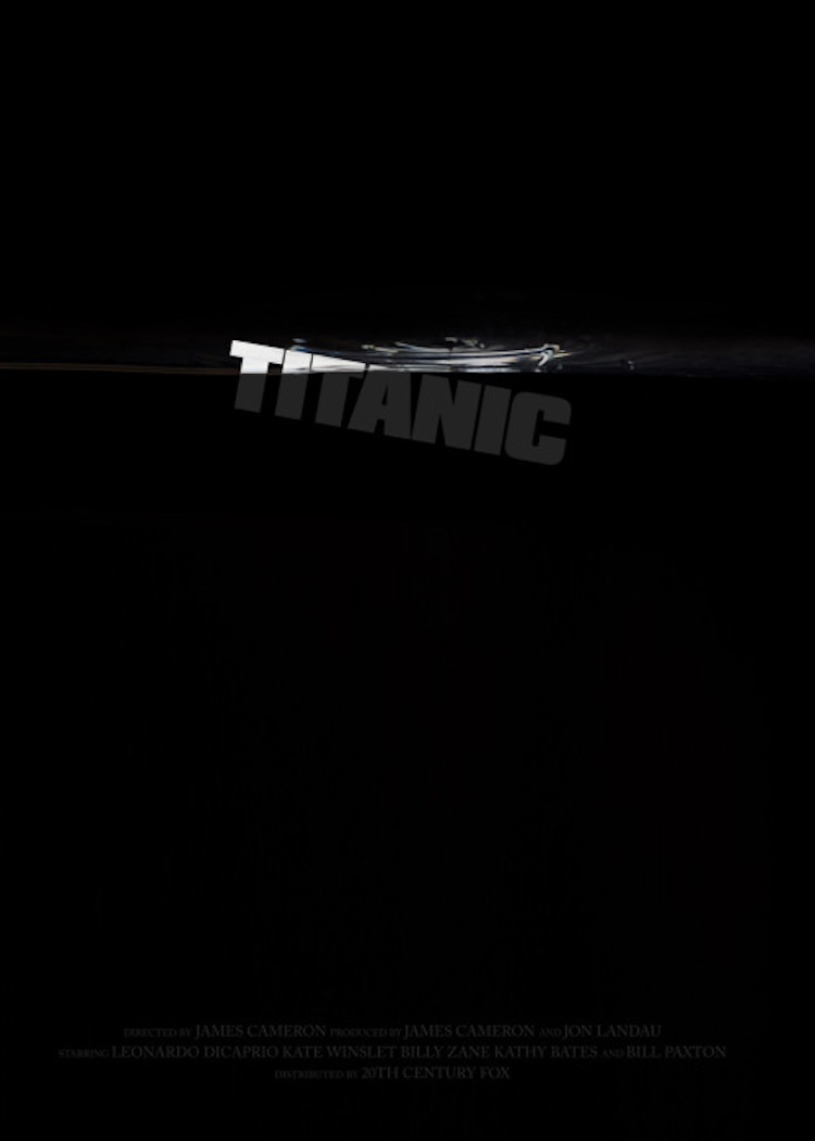 Titanic Movie Poster Reimagined With Minimal Aesthetic 