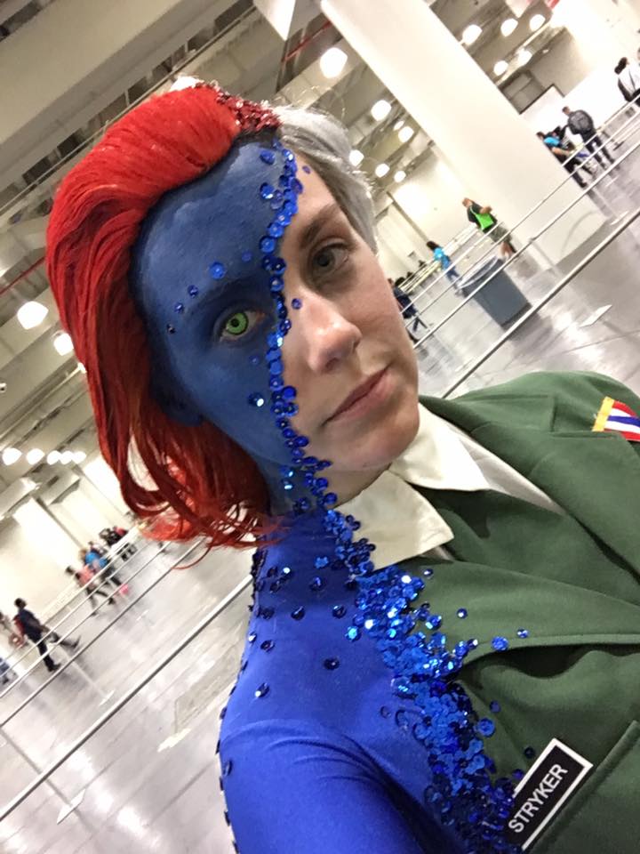 Brilliantly Hand-Made Cosplay of Mystique in Mid-Transformation Wows