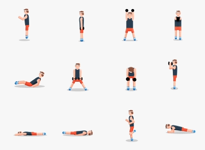 Fitness GIF Demonstrates 48 Exercises Perfect for New Year 