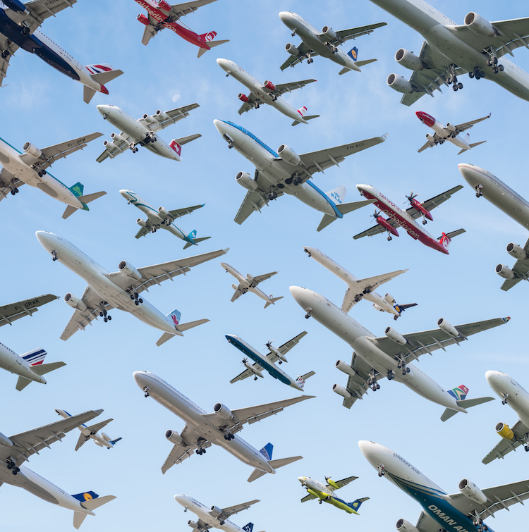 Airportraits Planes Departing At Munich Airport