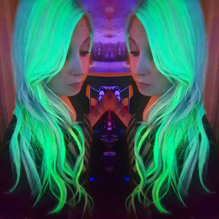 The Glow-in-the-Dark Hair We Can't Stop Staring At