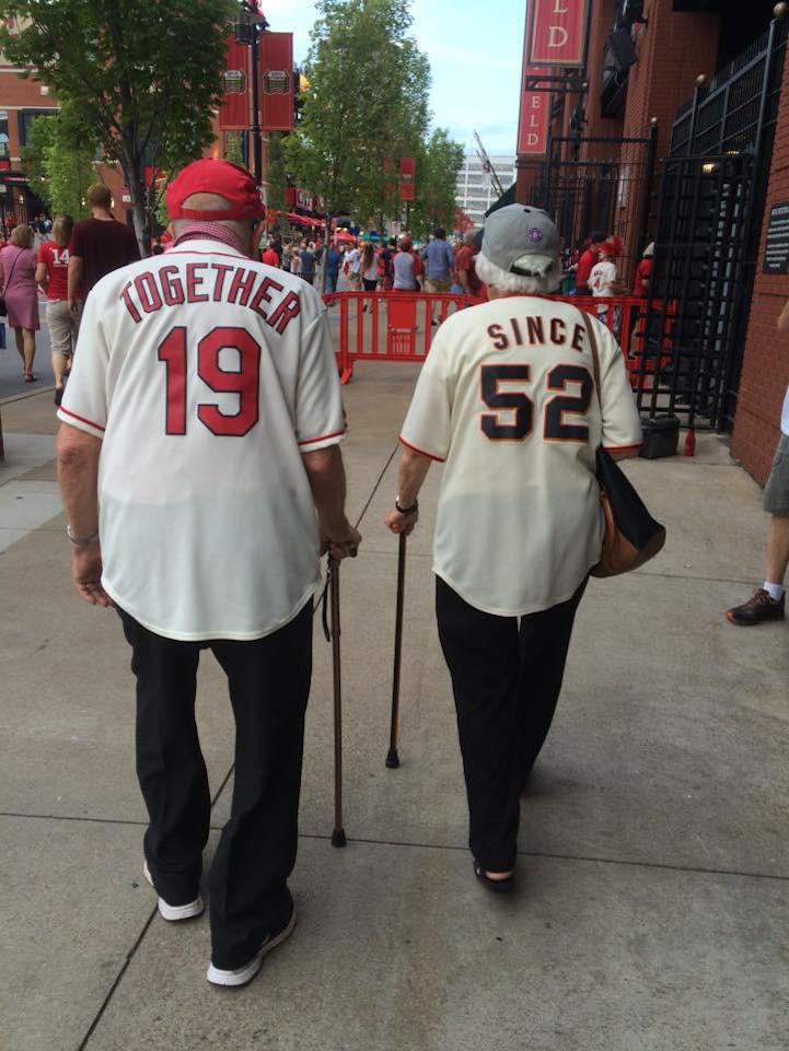 Adorable Elderly Couple Root for 
