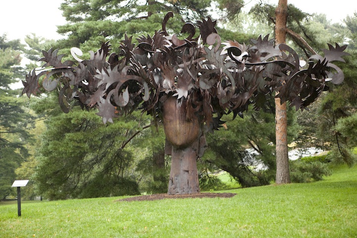 Monumental Swirling Head Sculptures