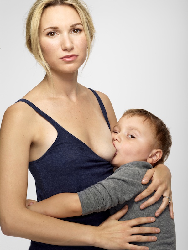 breast-feeding, you think of mothers holding their children, which was impo...