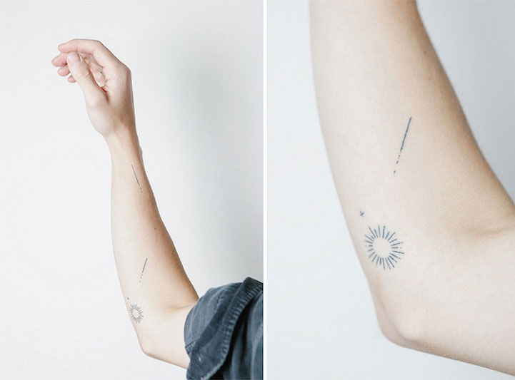 Minimalist Tattoos on Tumblr: Small shoulder galaxy