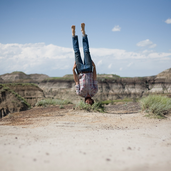 Caulton Morris upside-down self portraits