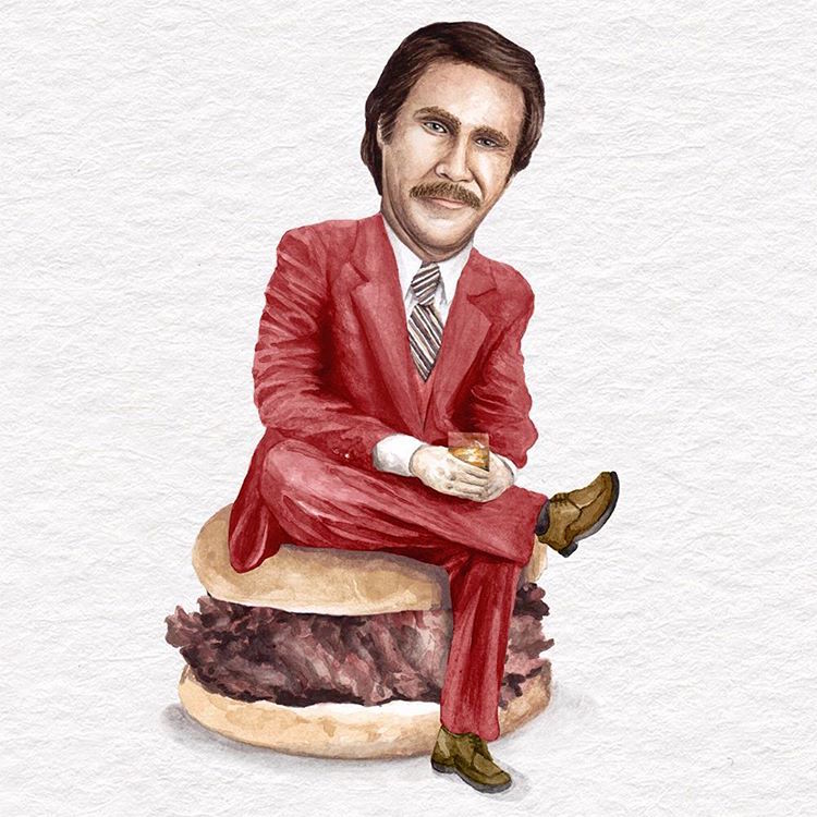 Ron Burgundy With A Classic BBQ Brisket