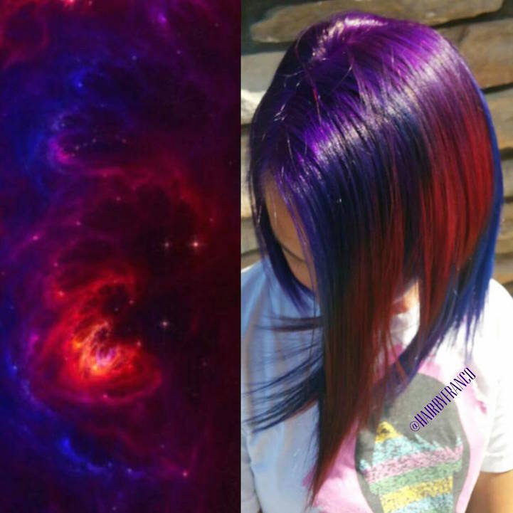 hair coloring galaxy hair