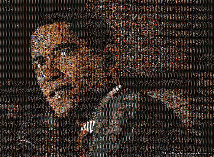 Tiny Images Combine to Make One Big Portrait