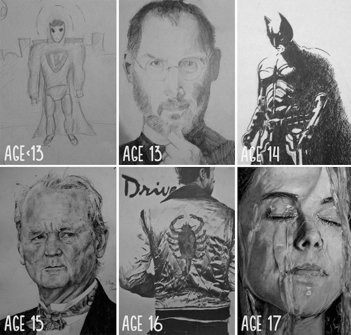 Artists Share "Before and After" Evolution of Their Drawing Skills with