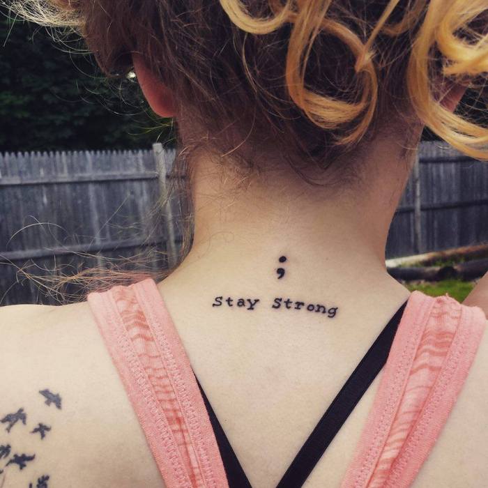 Semicolon Tattoo: Journey from Adversity to Strength